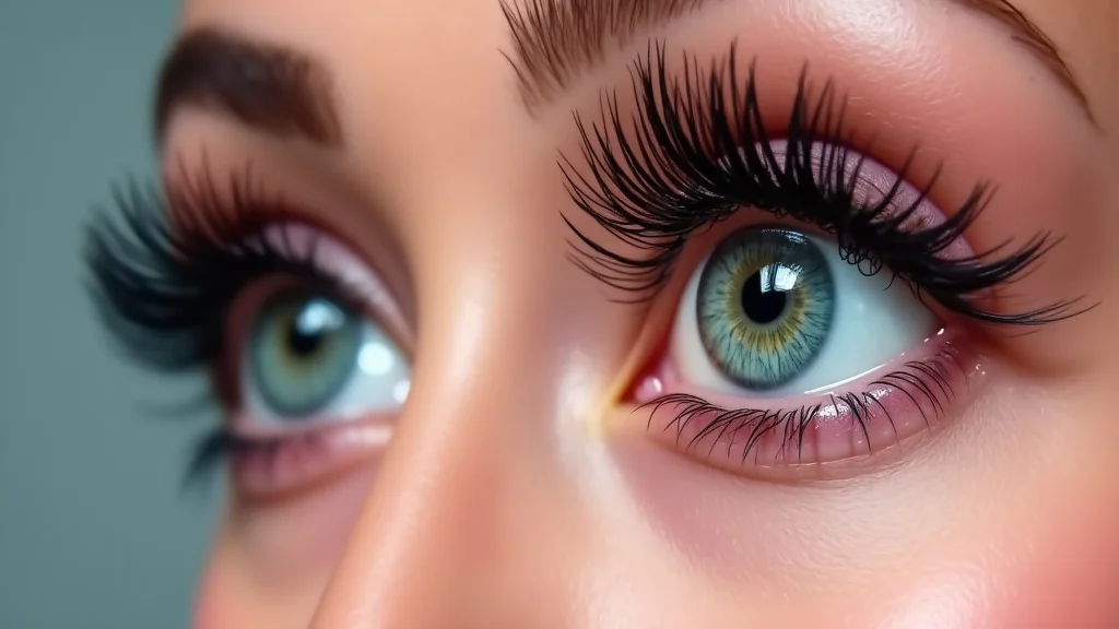 The image shows a person easily applying magnetic eyelashes with no glue needed for a quick, natural look.
